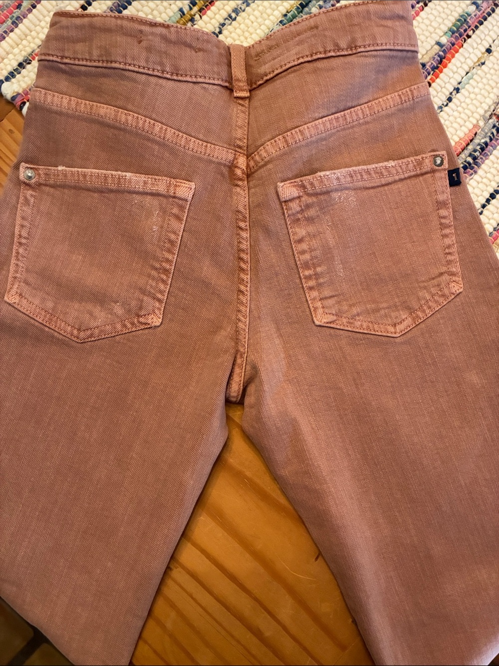 Pilcro Dusty Pink High-Rise Straight Jeans,
26 Petite EUC - Picture 4 of 7
